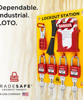 Lockout Tagout Station Kit With 26 LOTO Devices And 20 Do Not Operate Tags Padlock Hasps Wall Mount Board OSHA Compliant