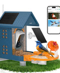 Dope Bird Feeder With Camera Outdoor Birdhouse AI Identifies 11000 Species 3K HD Quality And Arrival Alerts Solar Powered Three Panels