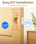 Door preparation for Smart Door Lock With Lever Handle And WiFi Keyless Entry Fingerprint Deadbolt App Control And Touchscreen Keypad For Front Door 5 In 1 Unlocking Methods With Three Tenths Of A Second Access And Remote Unlock installation