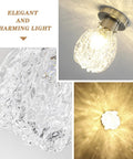 Modern Crystal Chandelier In Silver With Oval K9 Crystals Flush Mount Ceiling Light showing elegant lighting effect