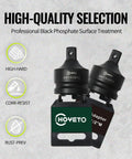 Two black phosphate 3/4 to 1/2 inch impact socket adapters with high-hard, corr-resist, and rust-prev features, logo displayed.