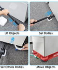 Heavy Duty Furniture Sliders And Moving Dollies With 360 Degree Swivel Wheels, Glide Sofas Like Butter, Silent Motion Kit For Fridges, Beds, Couches And Cabinets, No Sweat Rolling Rig in use to lift a fridge.