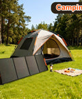 On The Go 200W Foldable Monocrystalline Solar Panel With ETFE Coating 23.5 Percent Efficient Solar Charger for Camping