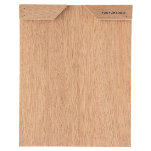 Walnut Beesplate Woodworking Kit board with "Woodwork Center" marking on top edge, perfect for hobby crafters and DIY wood projects.