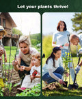 Two families setting up Outdoor And Indoor Garden Trellis With 47 Inch Obelisk And Tomato Cage Two Easy Setup Options Rustproof Plant Support