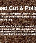 Eight Inch P150 Medium Grit Cut And Polish Discs Aluminum Oxide Non Woven Surface Prep Pads For Sweet Satin Finishing.
