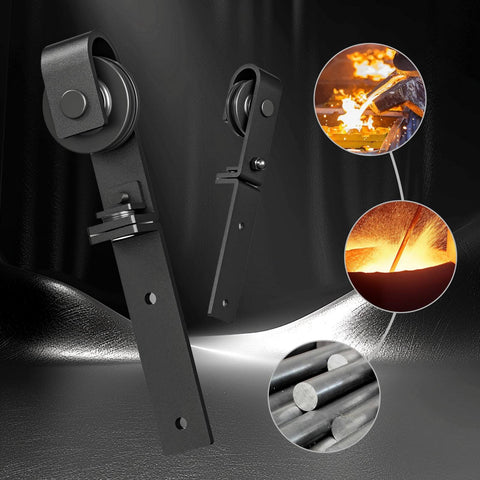 Bi Folding Barn Sliding Door Roller Kit With J Shape Rollers Hardware Only Pair Of Heavy Duty Rollers And Accessories