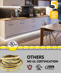 COB LED Strip Lights 25ft Neutral White 4000K High Density Tape Light Under Kitchen Cabinet