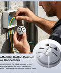 Pro Grade Grey Push In Wire Connectors Screwless Electrical Terminal Blocks No Tools Needed Quick Snap Install for cable management