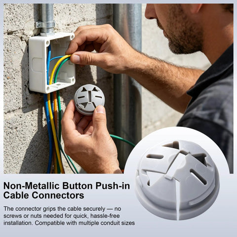 Pro Grade Grey Push In Wire Connectors Screwless Electrical Terminal Blocks No Tools Needed Quick Snap Install for cable management