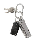 Go To G Series SlideLock Dual Chamber Carabiner Keychain Stainless Steel with keys and multitool attached