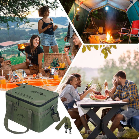36L Travel Duffle Bag With Shockproof Storage System at picnic and camping site