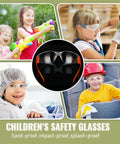 100 Pack Kids Safety Glasses Bulk Set for Lab, Sports, and Shooting - Multicolor Protective Goggles in use by children