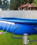 2 Pack 1.25 Inch By 59 Inch EVA Pool Replacement Hoses with 2026 Upgrade Flexible Tube Heads, shown by above-ground pool