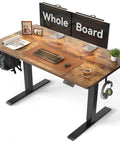 Large One Piece Standing Desk 48 By 24 With Electric Height Adjustment Sit Stand Workstation For Home Office Dope Stability