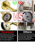 Comparison of gold toilet paper holder and towel ring set with SUS304 stainless steel against competitor's product