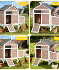 Cozy Two Chickens Outdoor Wooden Chicken Coop With Expandable Run Nesting Box And Pull Out Tray in garden, farm, courtyard, and outdoor settings
