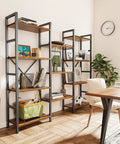 11 Shelf Ladder Bookcase With Open Display Shelves For Home And Office Wide Bookshelf For Books Decor CDs And More Storage Game