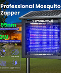 Solar Powered Bug Zapper For Backyard And Outdoors, Waterproof Mosquito And Fly Killer For Garden And Camping with solar panel