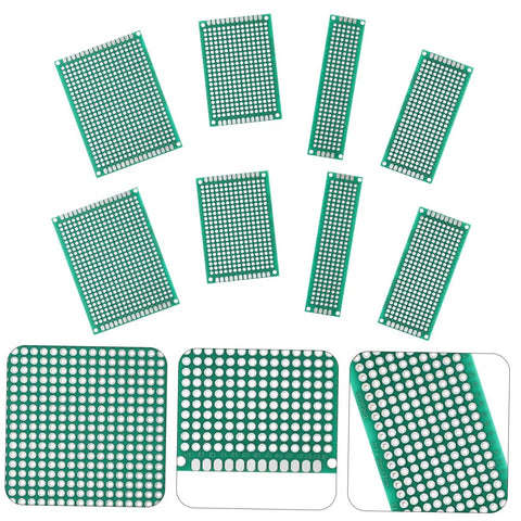 Double Sided Breadboard Kit For Soldering Projects, Compact PCB Board For DIY Prototyping featuring multiple green PCB boards