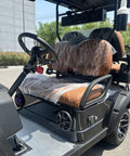 Premium Four Seater Electric Golf Cart with spacious gray interior and digital controls, ideal for smooth all terrain rides.