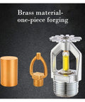 Ace Five Pack Fire Sprinkler Heads With Up And Down Spray Pattern For Hassle Free Ceiling Install DN15 79C Activation Big Time Emergency Readiness Built Different displayed with brass parts.