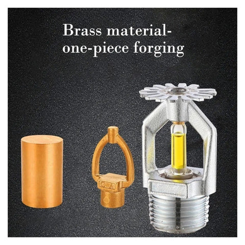 Ace Five Pack Fire Sprinkler Heads With Up And Down Spray Pattern For Hassle Free Ceiling Install DN15 79C Activation Big Time Emergency Readiness Built Different displayed with brass parts.
