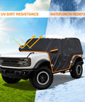 Ford Bronco 2 Door Cab Cover 420D Oxford Fabric Waterproof All Weather Sun Rain UV Dust Protection With Zipper Door