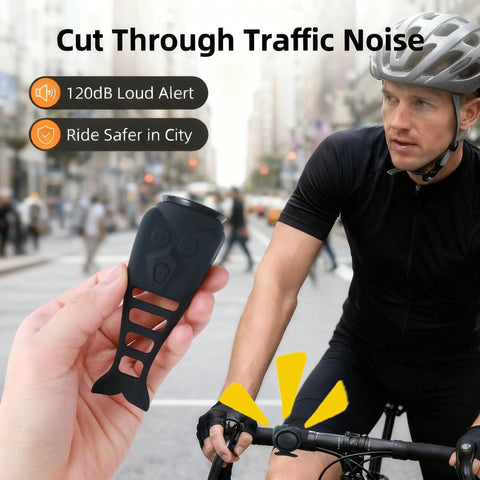 120dB Loud As Heck Bike Horn Electric Ebike Bell USB C Rechargeable Waterproof With Universal Mount For Bike Motorcycle Or Scooter 4 Funny Tones And 5 Volume Settings Compact Easy Install