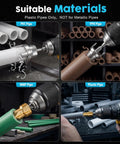 Pipe Threading And Reaming Tool Kit For PVC Plumbing Projects With Cutter Set Of 10 Pcs used on various plastic pipes