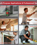 4D 16 Line Laser Level With 4x360 Degree Coverage Self Leveling Green Beam Pro Grade Tripod And Remote Cross Line Construction Tool, construction layout and tile work
