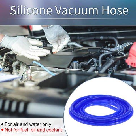 Mechanic installing Silicone Vacuum Tubing Hose 10 Ft High Temperature Blue 3mm Inner Diameter 10mm Outer Diameter 3.5mm Wall