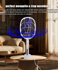 3 Pack Electric Fly Swatter Rackets For Home And Outdoor Use, showing LED bug zapper with mesh guard and purple light.