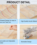 2 Pack Cable Organizer Box With 20 Wire Ties Clear Desk Drawer Storage for Chargers and Cables, acrylic and adjustable dividers.