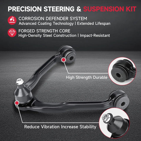 Front Upper Control Arms Kit With PU Bushings And Ball Joints For Ford F150 2009 2014 Heavy Duty Sway Bars Tie Rods shown