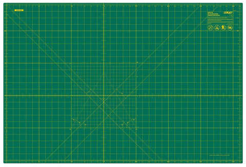 24 By 36 Inch Self Healing Rotary Cutting Mat Double Sided With Grids For Quilting Sewing Fabric Crafts Ideal For Rotary Cutters Green