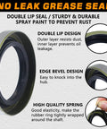 Double lip grease seal with edge bevel design and high quality spring for Trailer Axle Hub Bearings Kit For 3500 Lbs.