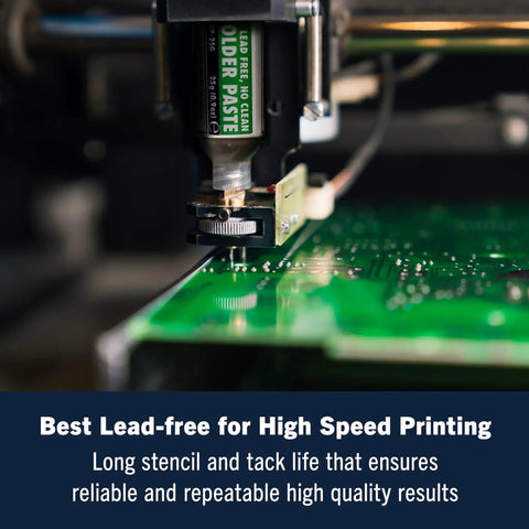Dispensing 3 Percent Silver SAC305 Solder Paste No Clean With 25 G Pneumatic Dispenser onto PCB for high-temp lead-free assembly