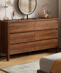 Totally Clutch Modern Dresser For Bedroom Featuring Spacious Walnut Drawers And Sleek Contemporary Design That Honestly Serves As A Big Time Room Upgrade, showcased in a cozy room.