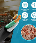 No Sweat 100 Foot 14 3 Sjoow Portable Power Cable Featuring Slick Rubber Jacket For Outdoor Job Sites And Driveway Projects Etl Rated 14 Awg Three Conductor Extension Wire showing flexible oxygen-free copper strands.