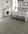 Bedroom with Peel And Stick Waterproof Floor Tiles In Blue Reclaimed Wood Look Vinyl Plank Flooring 6 By 36 Inch Planks DIY Friendly 36 Pack