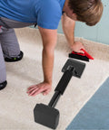 Carpet Knee Kicker 16.5 Inch For Low Pile And Flat Carpets, Light Duty Grip Tool in use during carpet installation and alignment