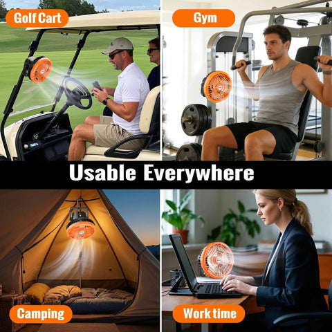 Magnetic Golf Cart Fan With Rechargeable Portable Build And Top Notch Airflow To Keep You Crisp Out On The Links in various settings.