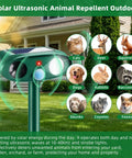 Solar Outdoor Animal Repeller 4 Pack Deer Squirrel Raccoon Cat Deterrent For Gardens And Lawns Keeps Rabbits Skunks Foxes Out Of Veg Patch Flower Beds And Yards solar ultrasonic stake