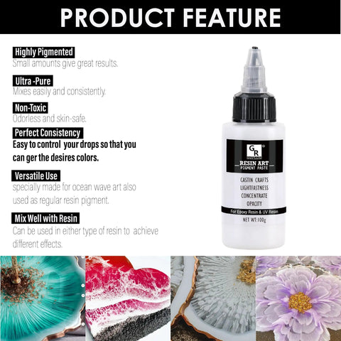 Highly Concentrated White Epoxy Resin Pigment Paste For Hella Smooth Blending And Stunning Ocean Waves Cells Lacing Big Time Results For UV Resin Art Projects Pro Grade Craft Staple