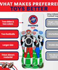 65 Inch Inflatable Football Target Net Toss Game With Double Sided Practice Target And Mini Balls Perfect For Backyard Tailgate Party Sports Toy For Kids And Adults Red Blue