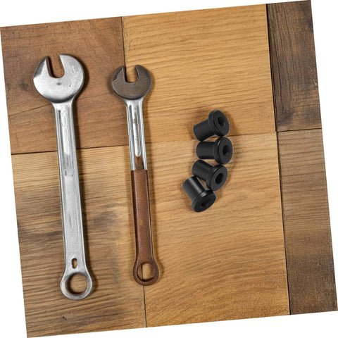 4 Pack Heavy Duty Carbon Steel Sliding Track Spacers And Metal Clamps For Barn Door Mounting And Replacement with wrenches