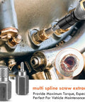 49 Piece Screw And Bolt Extractor Set With Left Hand Drill Bits For Damaged Bolts And Stripped Screws Pro Grade Multi Spline Easy Out Removers For Nuts Studs And Fittings In A Heavy Duty Case used on vehicle machinery