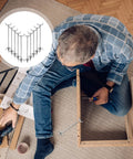 Pack Of Ten Heavy Duty Galvanized Steel Countertop Joint Connector Bolts Built For Butcher Block Counters And Kitchen Cabinets Providing A No Sweat Install With Rock Solid Security, shown in a DIY project.