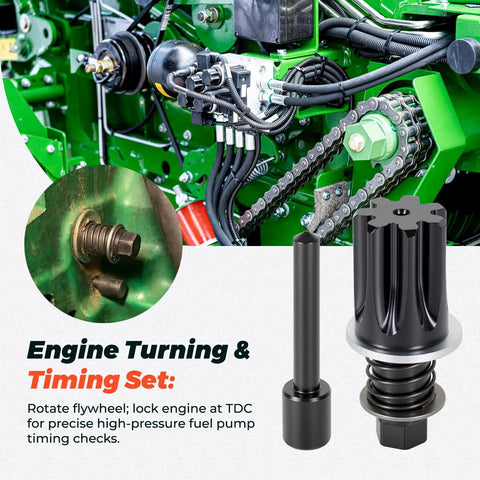 Beefy Engine Timing Tool With JDE81-4 Locking Pin For Fuel Pump Timing, Alloy Steel Build For Long Lasting Precision, Easy Pin Insertion And Secure Lock, Pro Grade Diesel Engine TDC Tool For Quick, Reliable Service on John Deere engine
